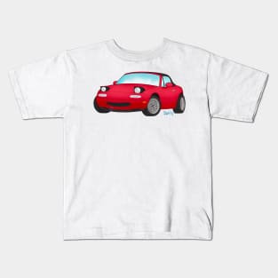 Happy Red Car Kids T-Shirt